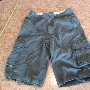 Boys size 14 olive green cargo shorts